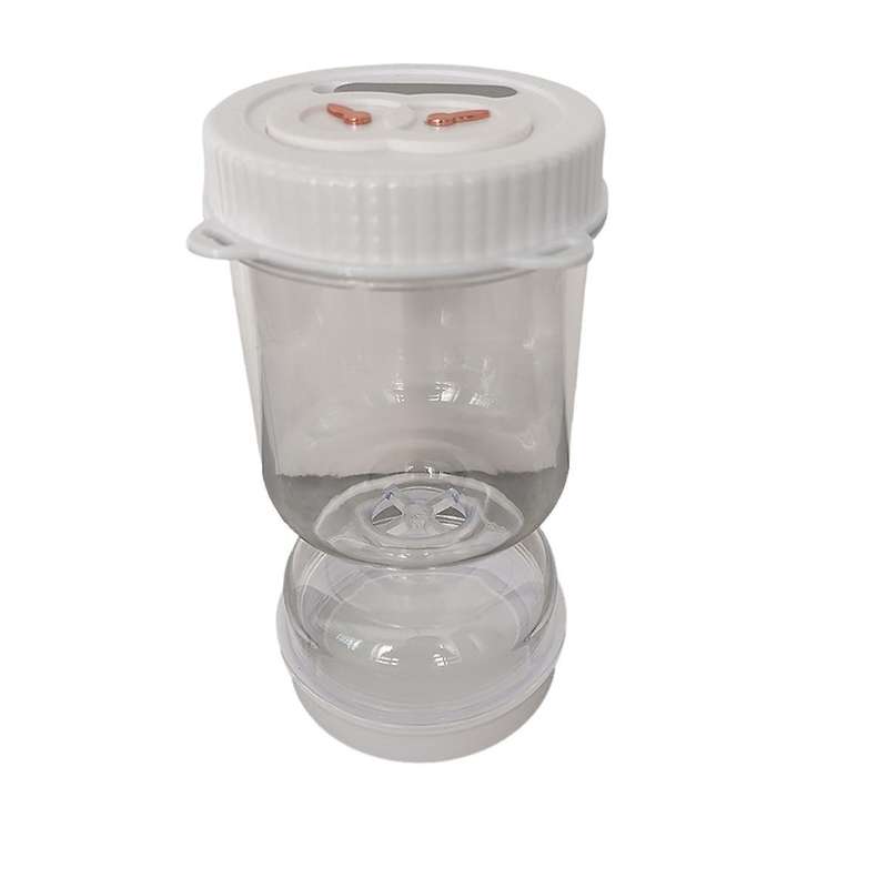 Reusable Wet and Dry Separation Pickled Jar with Fork - Multipurpose Round Flip Top Jar for Daily Us