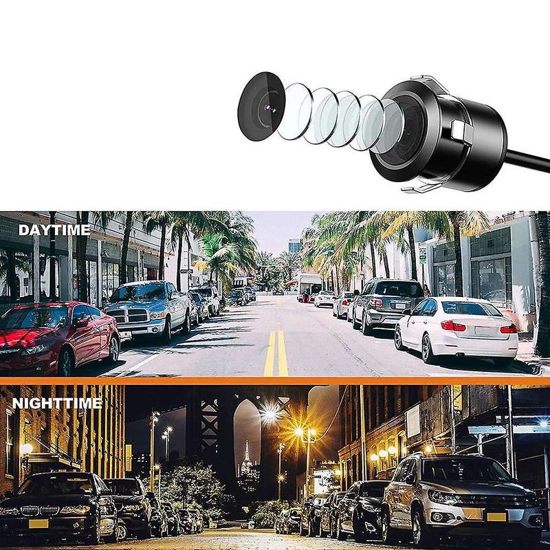 Reverse Backup Camera,170 Degree Wide View Angle 2-In-1 Universal Car Rear View Camera,Auto Parking