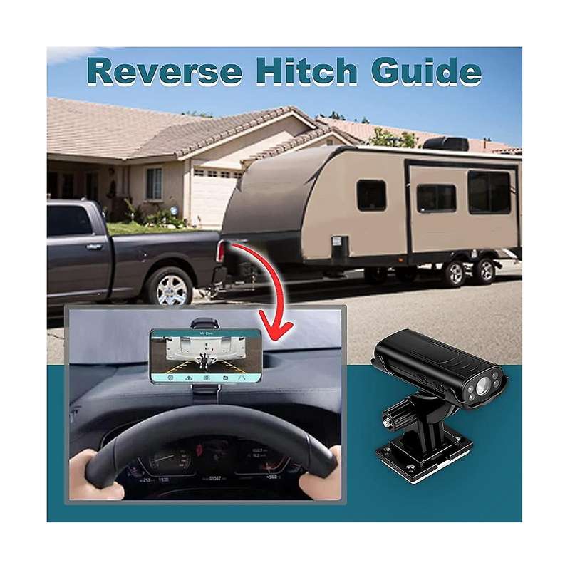 Reverse Hitch Guide Camera, Cars Wireless Backup Camera, Hd Waterproof Night Vision Reverse Hitch G