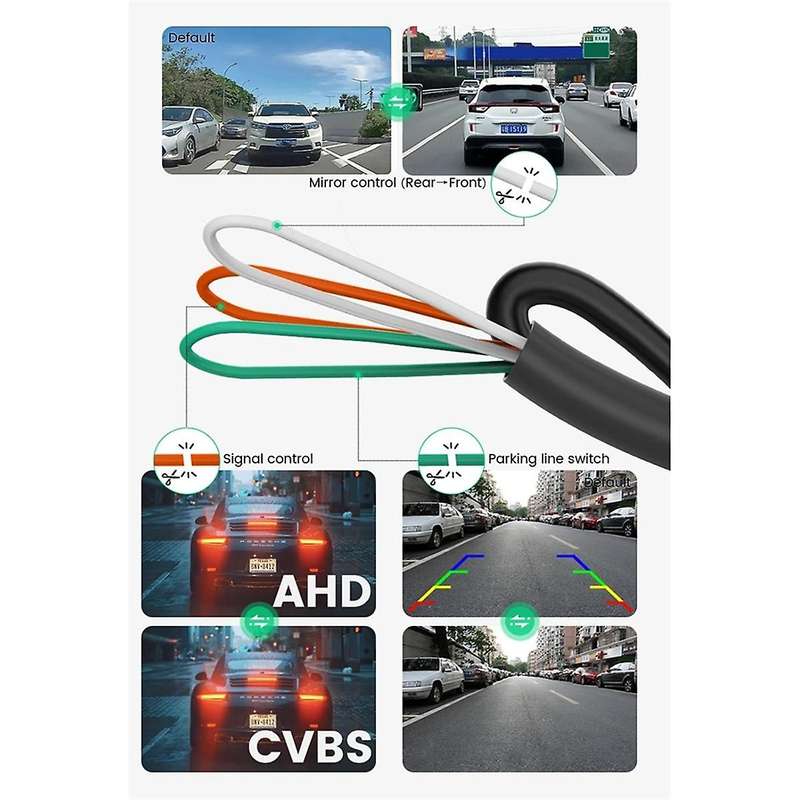 Reversing Fisheye Camera 170 1920 X 1080P for Car AHD CBVS 720P Metal Body Lens Black Rear View Reve
