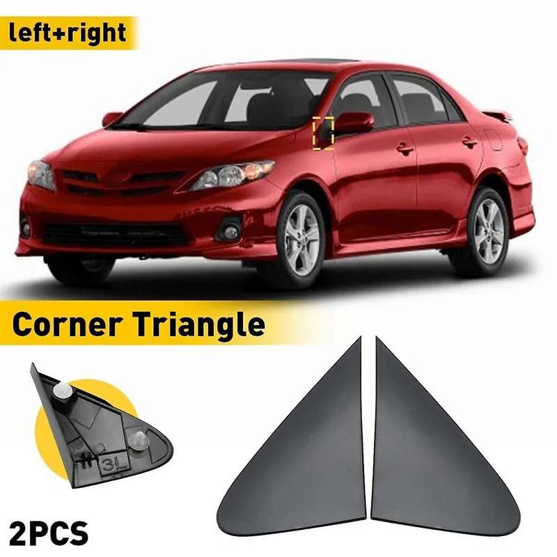 Reversing Mirror Triangle Plate Trim Cover 60117-02060 60118-02060 for 2007-2013 Rearview Mirror