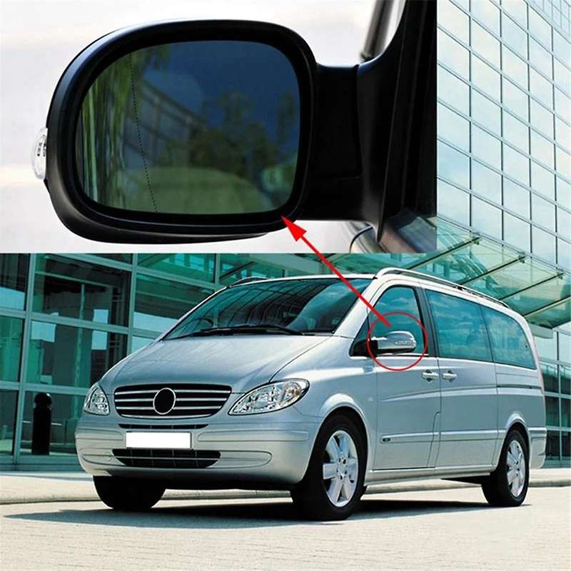 Reversing Mirror Sheet Rear View Mirror Sheet Reflector Heated Glass Automotive for W639 2003-2010