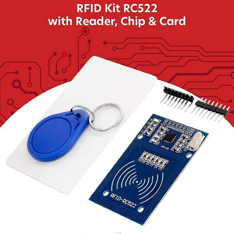RFID Kit RC522 with Reader, Chip and Card 13.56 MHz SPI Compatible with for and for Raspberry Pi