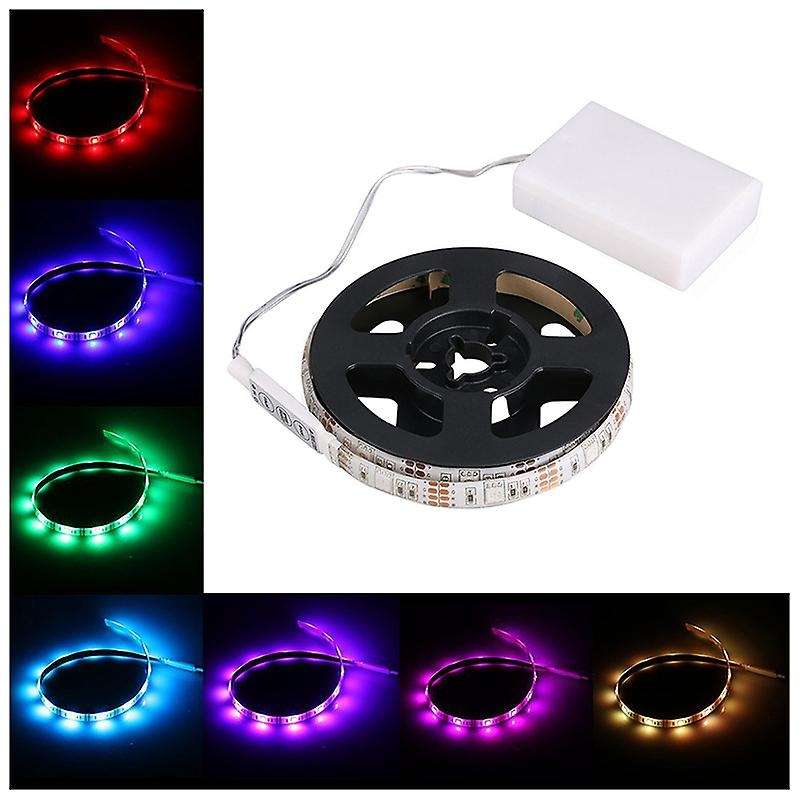 Rgb Flexible Led Light Strip Waterproof Ip65 15leds Dc5v with Controller Battery-powered, Led Tape