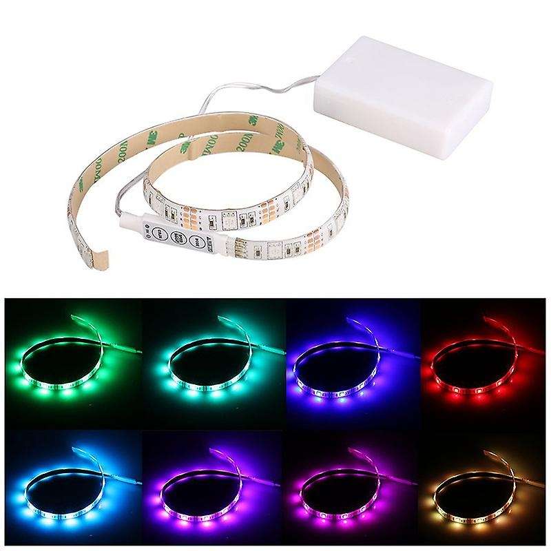 Rgb Flexible Led Light Strip Waterproof Ip65 15leds Dc5v with Controller Battery-powered, Led Tape
