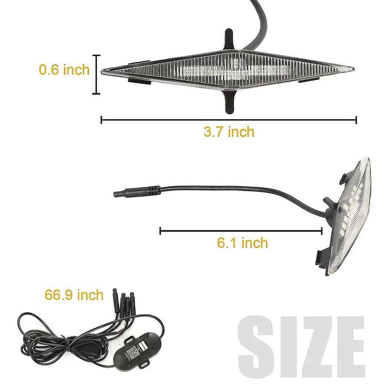 Rgb Grill Led Lights 4 Pcs for 2014-2019 4runner Pro Grille, Sr5, Off-road,limited 2014-2023 Pro