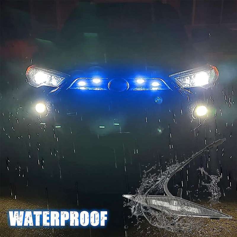 Rgb Grill Led Lights 4 Pcs for 2014-2019 4runner Pro Grille, Sr5, Off-road,limited 2014-2023 Pro
