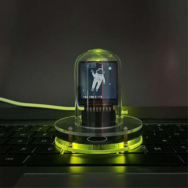 RGB Nixie Tube Clock Smart WIFI Networked LED Light-Emitting IPS Color Screen DIY Analog Digital Tub