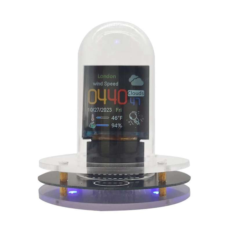 RGB Nixie Tube Clock Smart WIFI Networked LED Light-Emitting IPS Color Screen DIY Analog Digital Tub