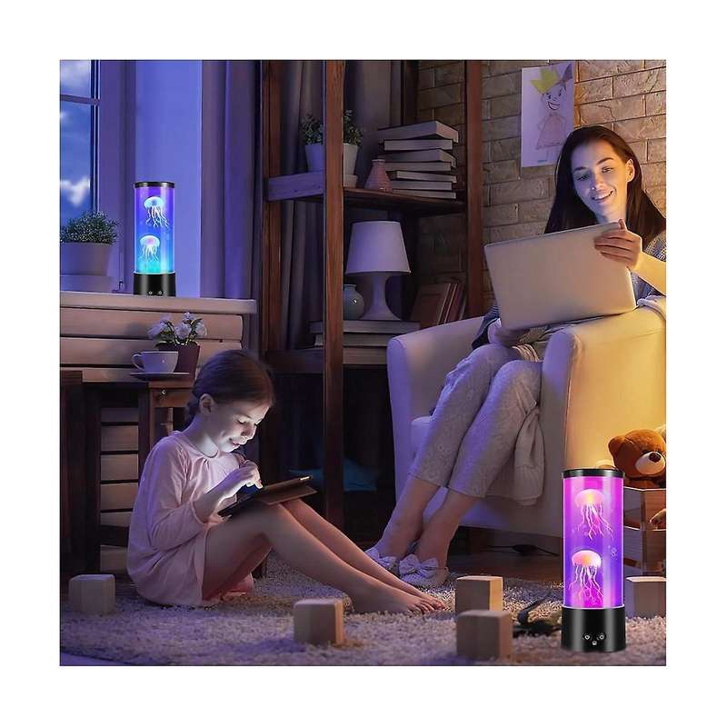 Rgb Jellyfish Lamp Jellyfish Aquarium with Remote Control Lava Lamp Coloured Mood Light Office Deco