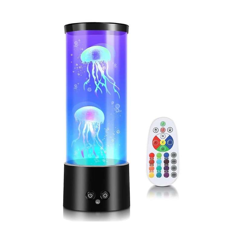 Rgb Jellyfish Lamp Jellyfish Aquarium with Remote Control Lava Lamp Coloured Mood Light Office Deco