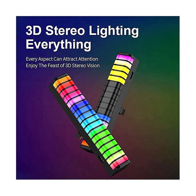 Rgb Wireless Voice-activated Lights, Rechargeable Voice-activated Lights, 17-color Led Lights With