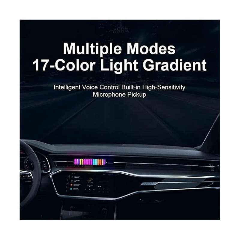 Rgb Wireless Voice-activated Lights, Rechargeable Voice-activated Lights, 17-color Led Lights With