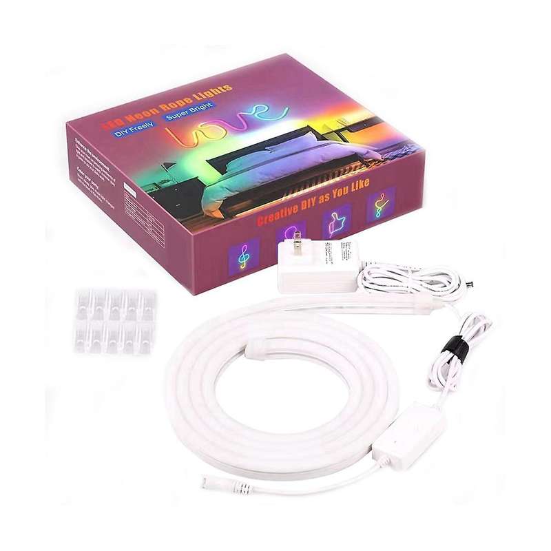 Rgb Smart Convenient Light Strip with Us Plug Flexible Marquee Light Color Waterproof Silicone With