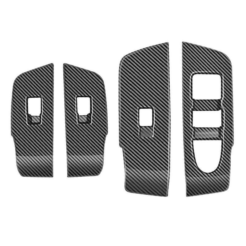 Rhd Car Carbon Fiber Window Glass Lift Button Switch Cover Trim Door Armrest Panel for -60 2022 2023