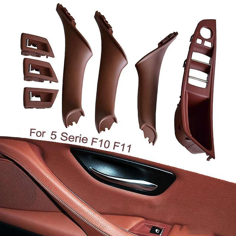 RHD Car Interior Door Handle Door Panel Pull Trim Cover Red-Brown RHD