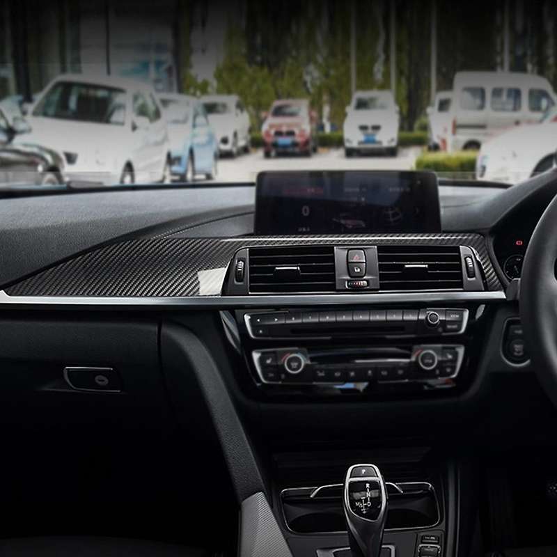 Rhd Real Carbon Dashboard Cover Stickers for 3 4 Series Gt F30 F32 F34 Car Interior Decoration Fram