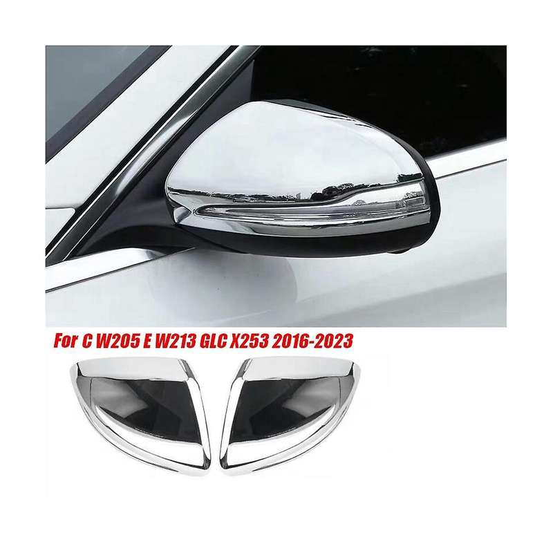 RHD Rear View Mirror Trim Cover for C W205 E W213 GLC X253 2016-2023 Side Wing Mirrors Caps Bright