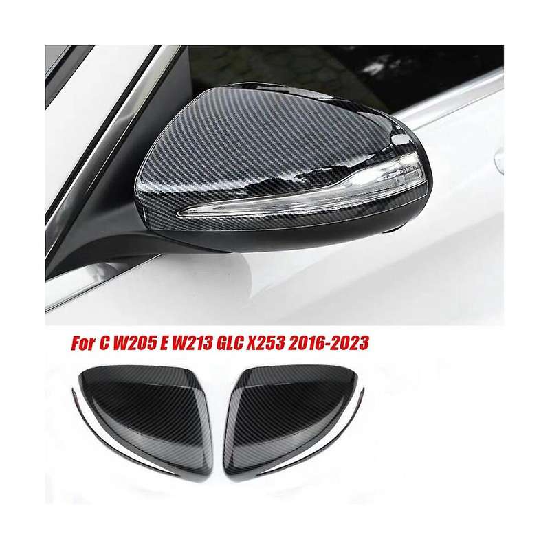 RHD Rear View Mirror Trim Cover for C W205 E W213 GLC X253 2016-2023 Side Wing Mirrors Caps Carbon