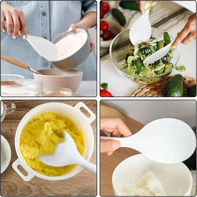 Rice Paddle, Non Stick Standing Rice Spoon Spatula, Heat Resistant Rice Cooker Spoon