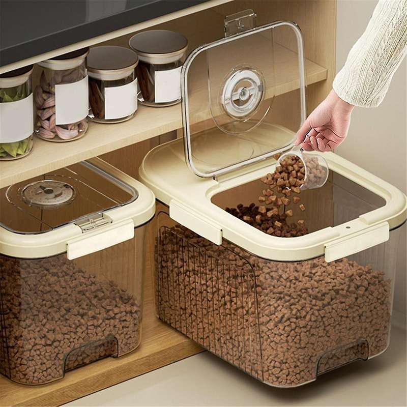 Rice Container, Rice Storage Box Plastic Food Tip Sealed Proof for Kitchen