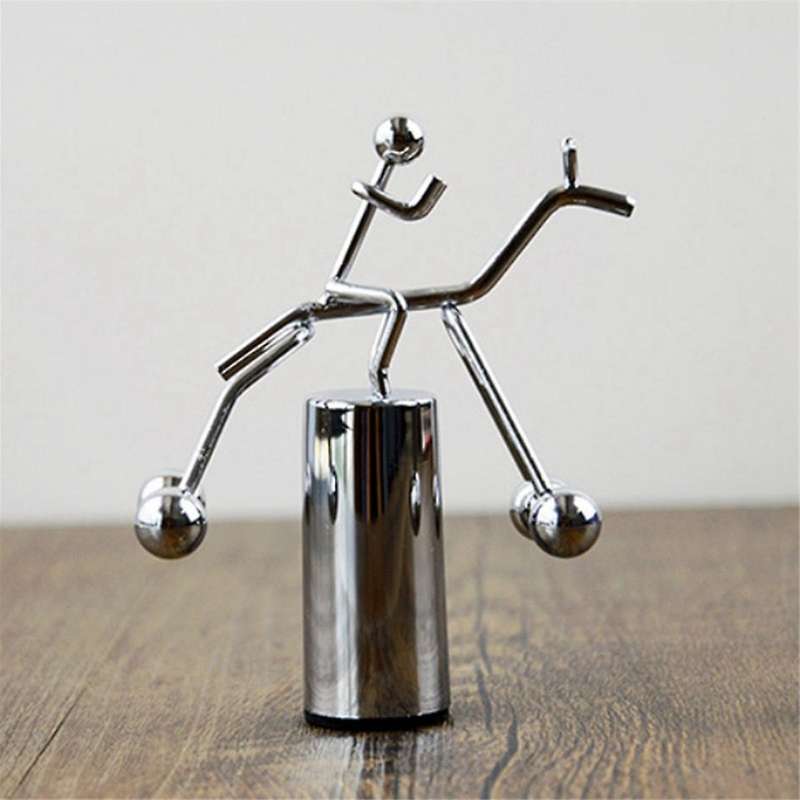 Ride and Swing Little Humanoid Riding Desktop Perpetual Motion Extra Large Ball Ornaments for Mini O