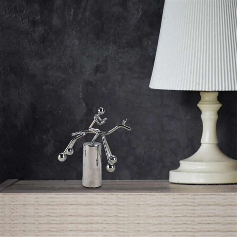 Ride and Swing Little Humanoid Riding Desktop Perpetual Motion Extra Large Ball Ornaments for Mini O