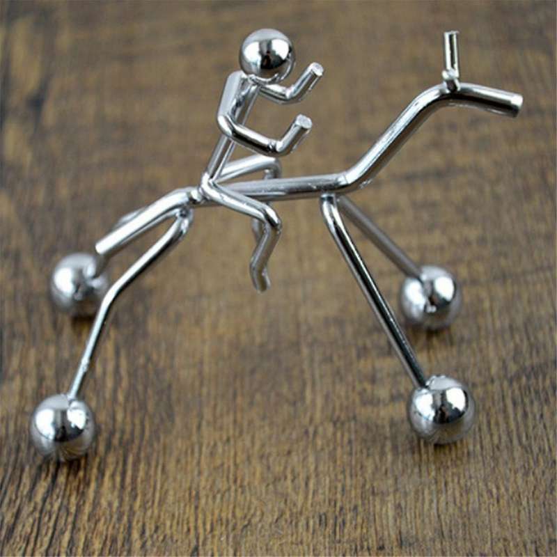 Ride and Swing Little Humanoid Riding Desktop Perpetual Motion Extra Large Ball Ornaments for Mini O