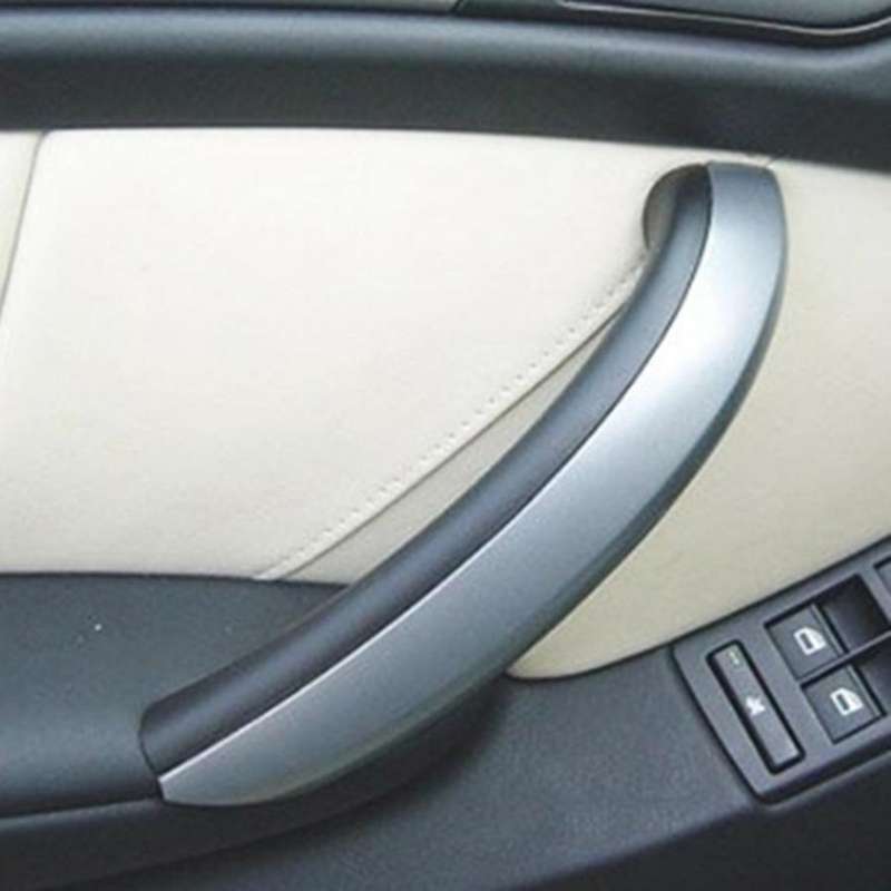 Right Black Door Car Inner Handle Interior Door Panel Pull Trim Cover Bracket for X5 E53