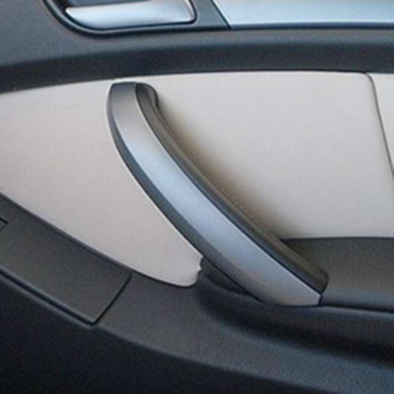 Right Black Door Car Inner Handle Interior Door Panel Pull Trim Cover Bracket for X5 E53