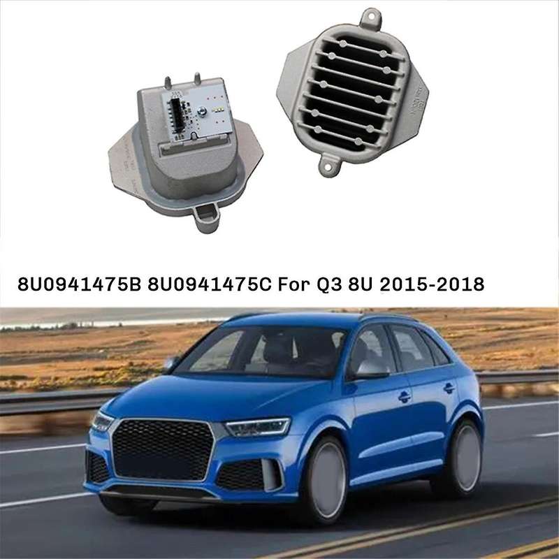 Right & Left DRL Daylight Modules for AUD I Q3 8U 2015-2018 LED Control Unit Headlight Controller 8U