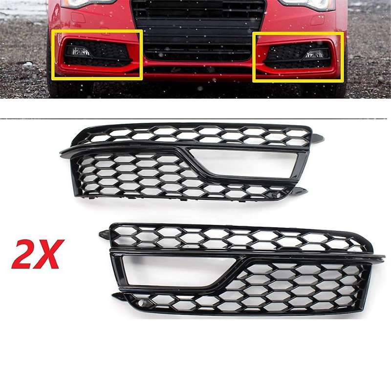 Right Car Front Bumper Mesh Fog Light Cover Honeycomb Grill Grille Cover for S5 A5 S-lines 2013-2016