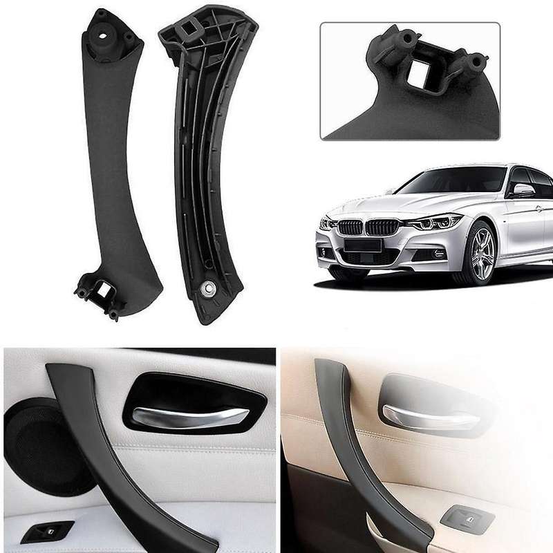 Right Car Inner Door Panel Handle Pull Trim Cover for E90 3-series Sedan Black