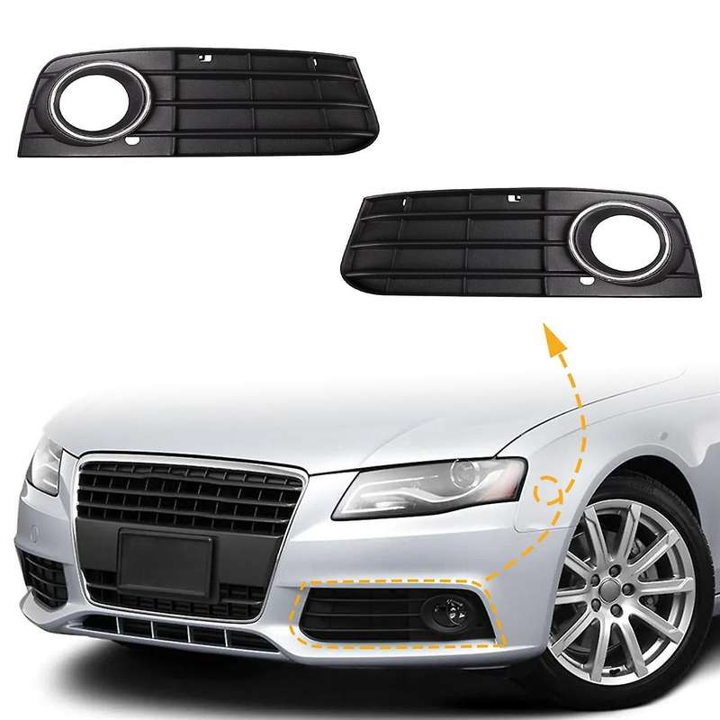 Right Fog Light Frame Lamp Trim Grill Cover Under Front Bumper for A4 B8 A4l 2009-2012 8kd807682