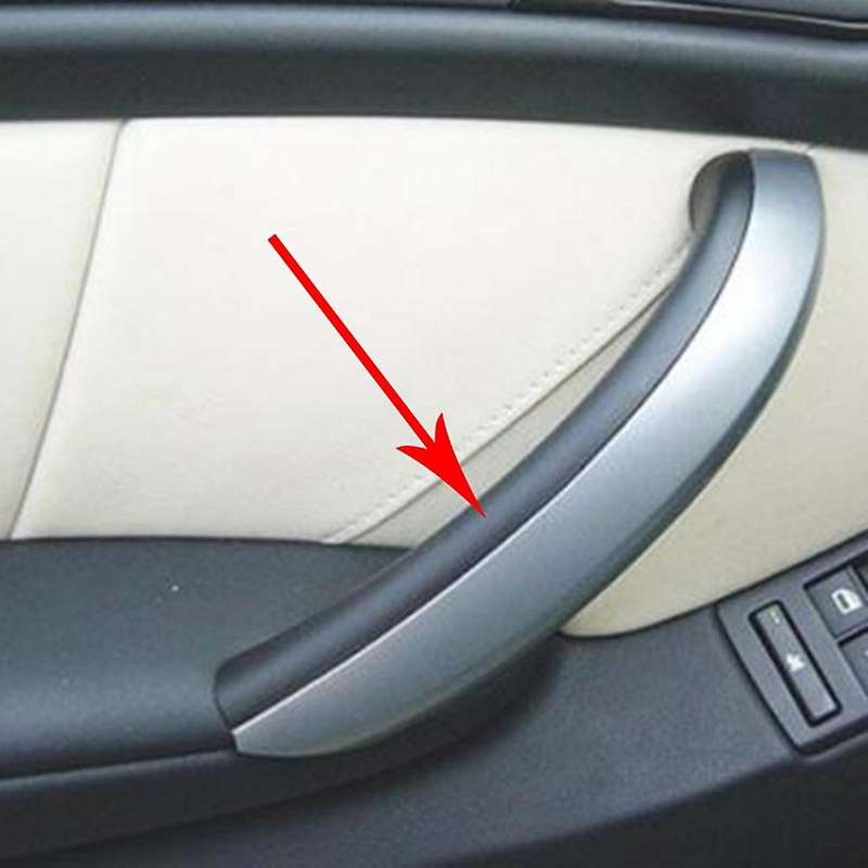 Right Front Black Car Inner Handle Interior Door Panel Pull for X5 E53