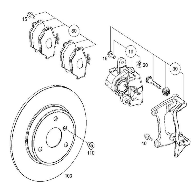 Right Front Brake Caliper W/ Bracket A4514210098 for for - W451 2008-2016 Caliper Repair