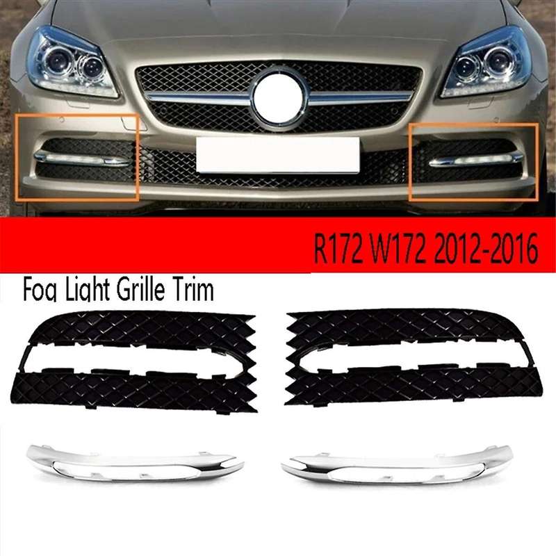 Right Front Bumper Fog Light Bezel Grille Trim Driving Light Cover Grille for - Class R172 W172 12-1