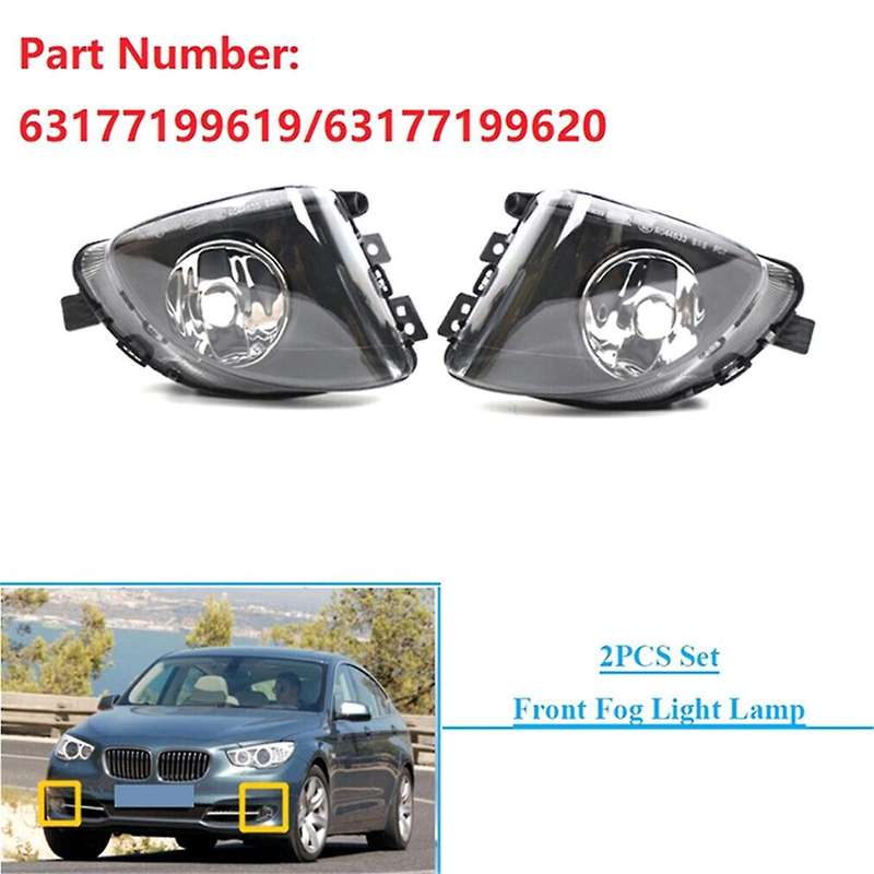 Right Front Bumper Fog Lamp with Halogen Bulb 63177199620 for 5 Series F07 Gt 535i 550i 2010-2017 Dr
