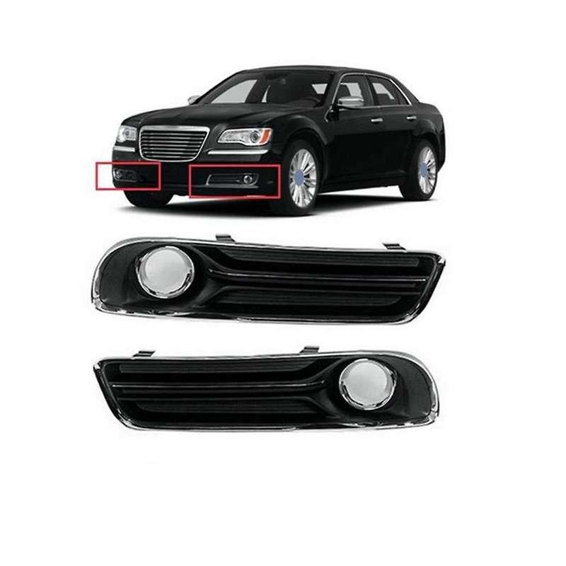 Right Front Bumper Fog Light Cover Chrome 68127946AB 68127947AB for 300 2011-2014 Fog Lamp Bezel Tri