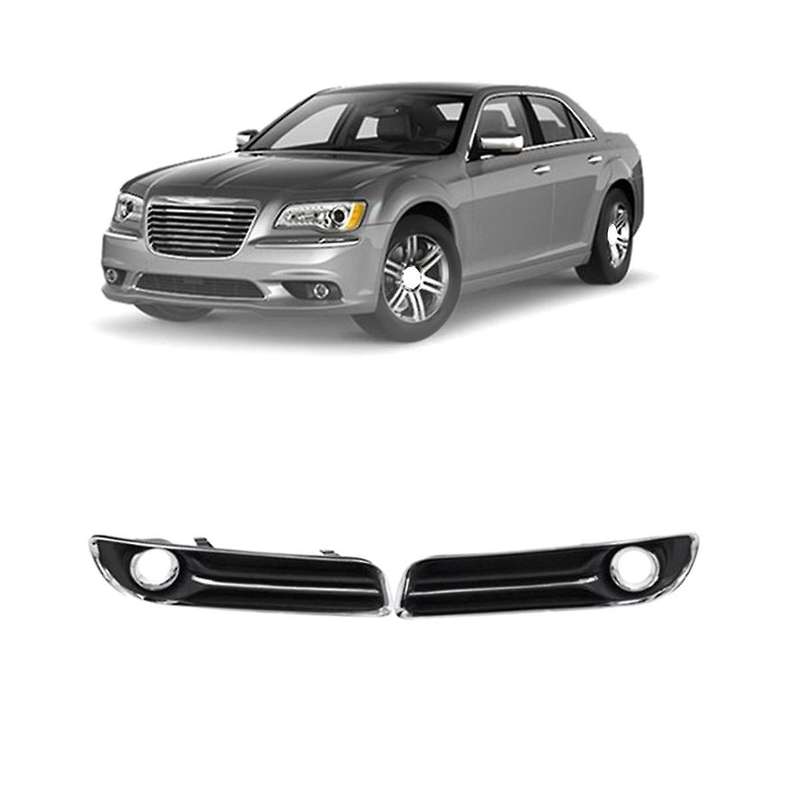 Right Front Bumper Fog Light Cover Chrome 68127946AB 68127947AB for 300 2011-2014 Fog Lamp Bezel Tri