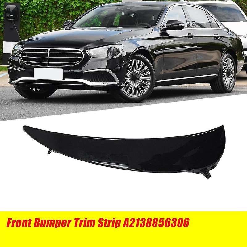 Right Front Bumper Trim Strip A2138856406 for - E-Class W213 C238 2015-2023 Car Accessorie Bright Bl