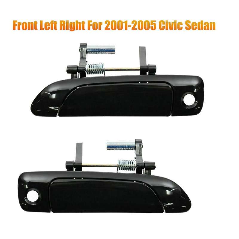 Right Front Exterior Outside Door Handles Black Rh New for 2001-2005 Sedan