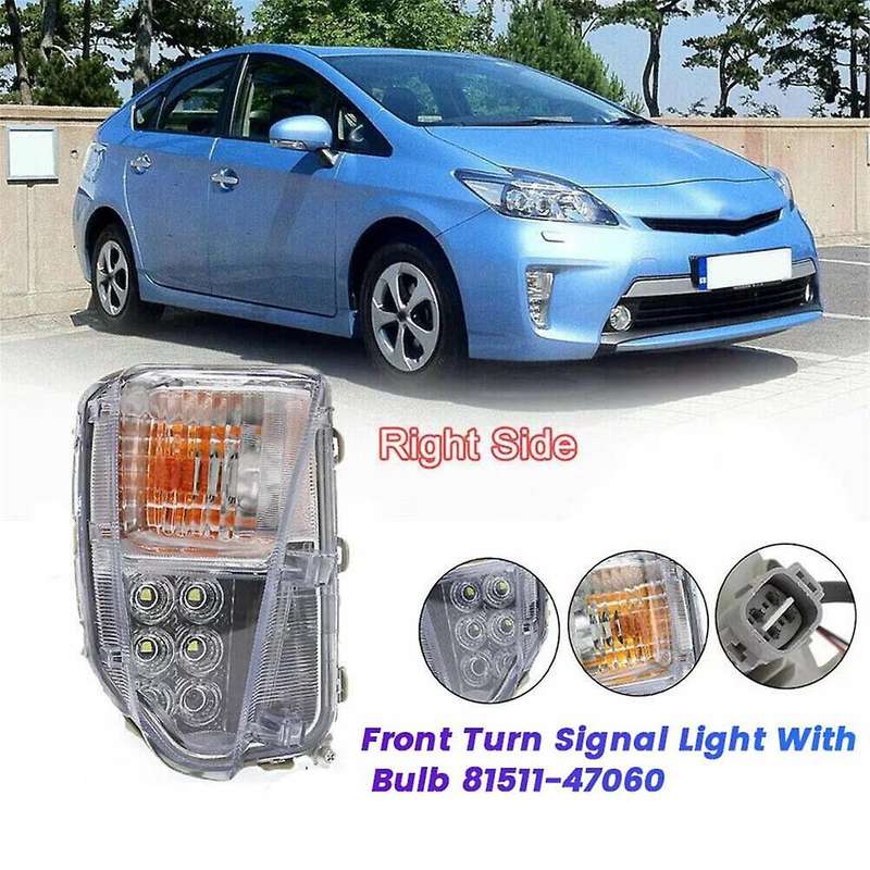 Right Front Fog Lamp LED Turn Signal Light W/Bulb 81511-47060 for Prius 2012-2015 Daytime Parking La