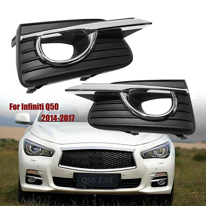 Right Front Fog Light Lamp Cover Trim Frame Bezel for Q50 Base 2014-2017