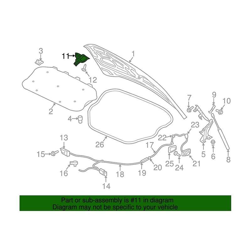 Right Front Hood Safety Catch Latch Lock Brace 31371488 for XC90 2016-2024 Bonnet Hook Lock Bracket