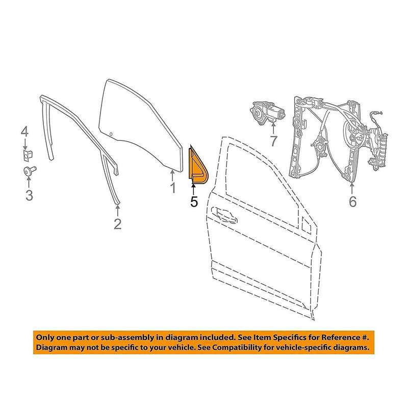 Right Front Window A-Pillar Triangle Trim Plate 68083130AD for 2012-2016 Chrome Triangle Cover Panel