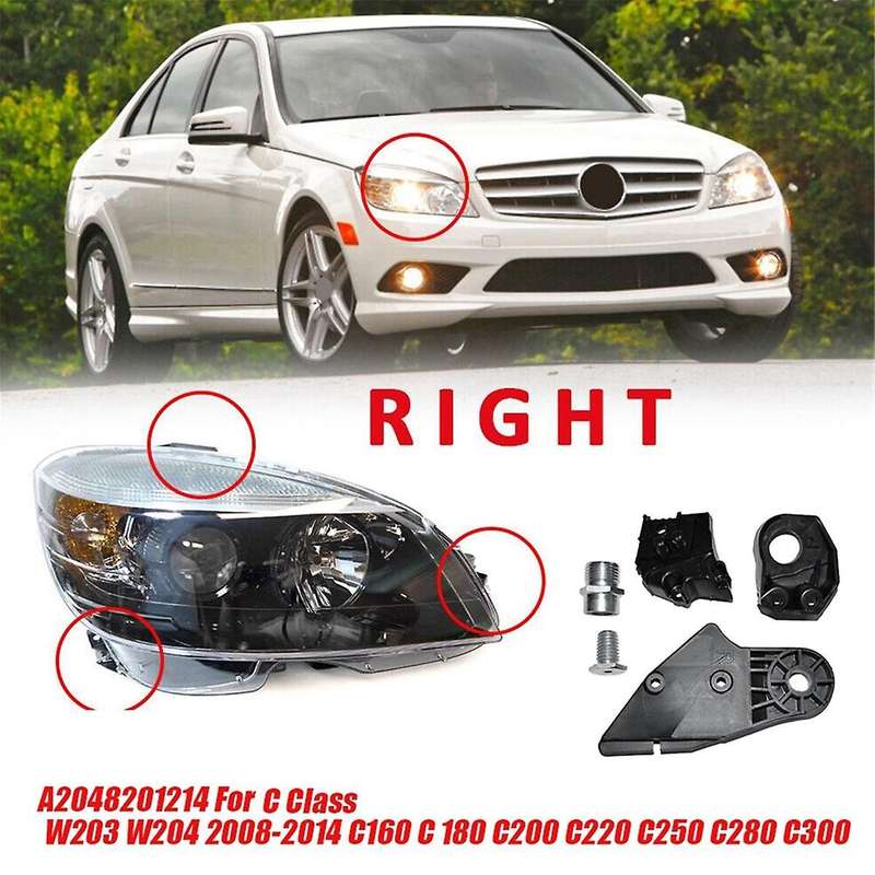 Right Headlight Repair Bracket Mount Kits A2048201214 for - C Class W203 W204 2008-2014 C160 C 180 C