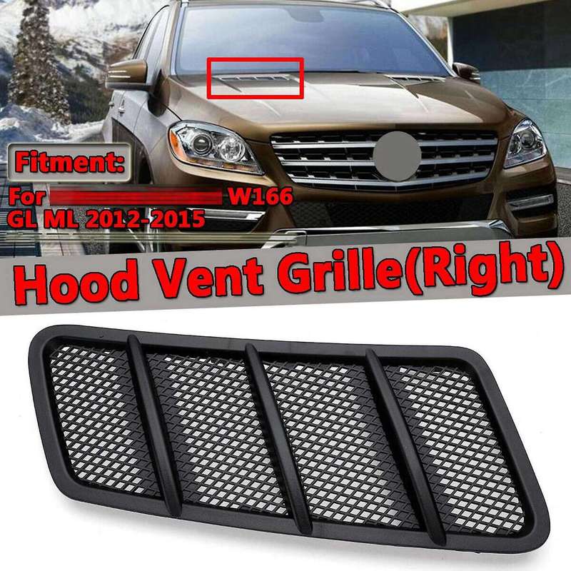 Right Hood Vent Grille Cover for - W166 Gl Gl Gl350 Gl450 Ml Ml350 Ml550 Ml63 Amg 2012-2015 1668800