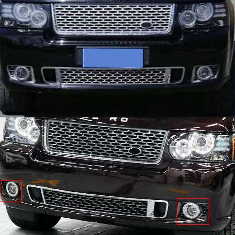 Right Lamp Bezel Covers for Range - L322 2010 2011 2012 Front Fog Lights Lamp Frame Ring Cover Trim