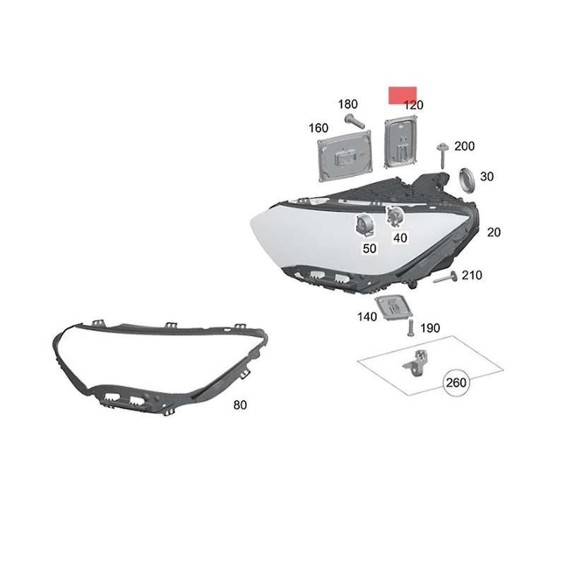 Right Led Headlight Control Module A2239002626 for W295 C206 2020-2023 Light Range Adjustment Unit